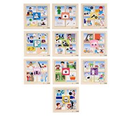 Pussel med olika yrken, 10 st