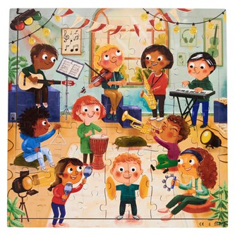 Pussel med olika instrument