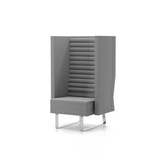 Mr Box Highback 1-sits medstativ silver