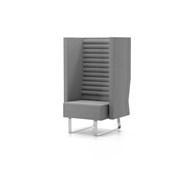 Mr Box Highback 1-sits medstativ silver