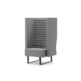 Mr Box Highback 1-sits medstativ svart