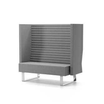 Mr Box Highback 2-sits medstativ silver