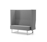 Mr Box Highback 2-sits medstativ silver