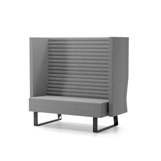 Mr Box Highback 2-sits medstativ svart