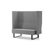 Mr Box Highback 2-sits medstativ svart