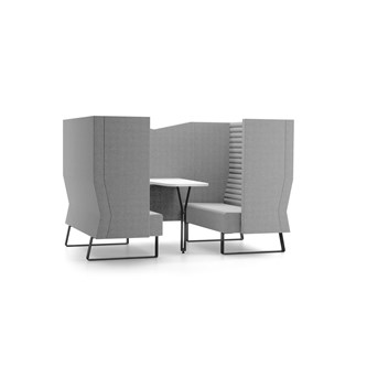 Mr Box Meeting Point Highback 2-sits medstativ svart