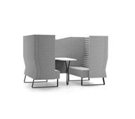 Mr Box Meeting Point Highback 2-sits medstativ svart