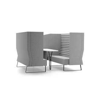 Mr Box Meeting Point Highback 3-sits medstativ svart