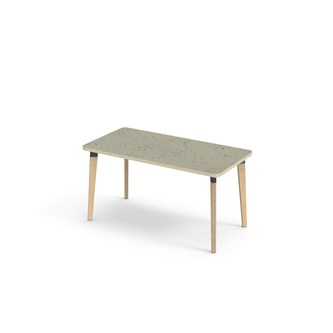 Bord Grow akustik linoleum 120x60 cm svart hylsa