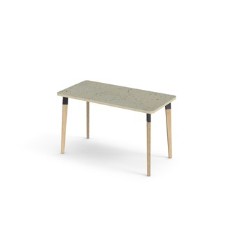 Bord Grow akustik linoleum 120x60 cm svart hylsa