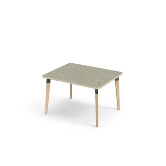 Bord Grow akustik linoleum 100x80 cm svart hylsa