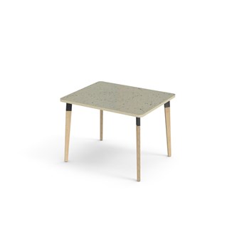 Bord Grow akustik linoleum 100x80 cm svart hylsa