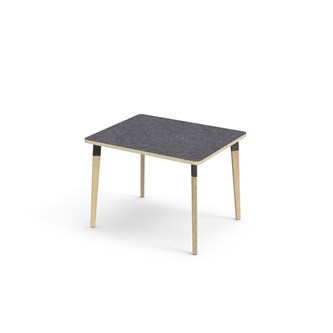 Bord Grow akustik linoleum 100x80 cm svart hylsa