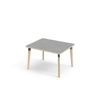 Bord Grow akustik linoleum 100x80 cm svart hylsa