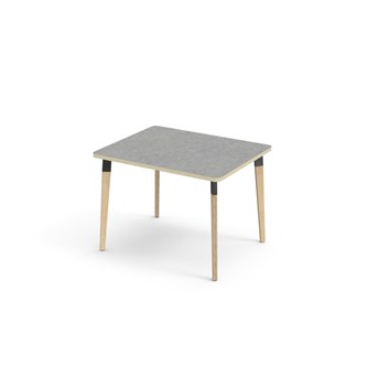 Bord Grow akustik linoleum 100x80 cm svart hylsa