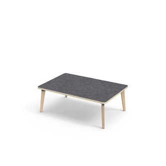 Bord Grow akustik linoleum 120x80 cm svart hylsa