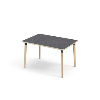 Bord Grow akustik linoleum 120x80 cm svart hylsa