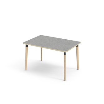 Bord Grow akustik linoleum 120x80 cm svart hylsa