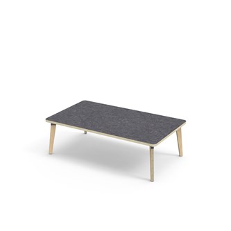 Bord Grow akustik linoleum 140x80 cm svart hylsa