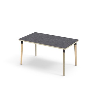 Bord Grow akustik linoleum 140x80 cm svart hylsa