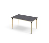 Bord Grow akustik linoleum 140x80 cm svart hylsa