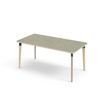 Bord Grow akustik linoleum 160x80 cm svart hylsa