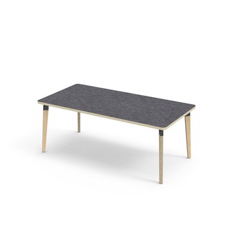 Bord Grow akustik linoleum 160x80 cm svart hylsa