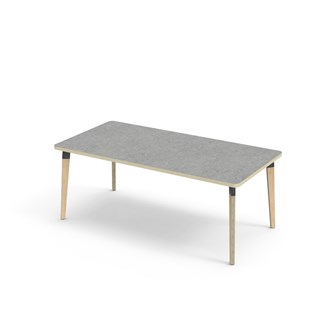 Bord Grow akustik linoleum 160x80 cm svart hylsa