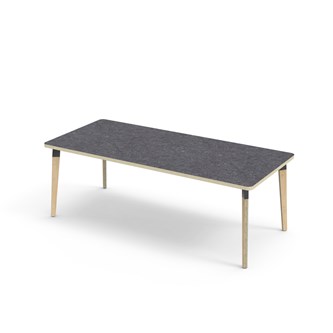 Bord Grow akustik linoleum 180x80 cm svart hylsa