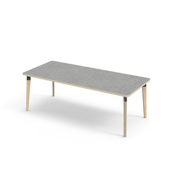 Bord Grow akustik linoleum 180x80 cm svart hylsa