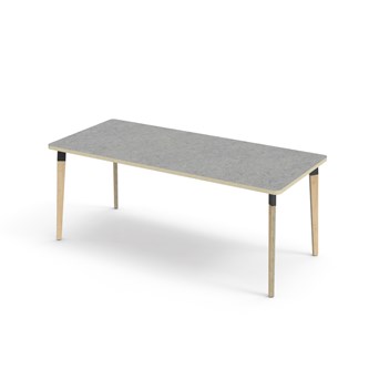 Bord Grow akustik linoleum 180x80 cm svart hylsa