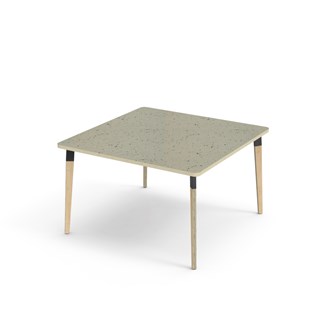 Bord Grow akustik linoleum 120x120 cm svart hylsa