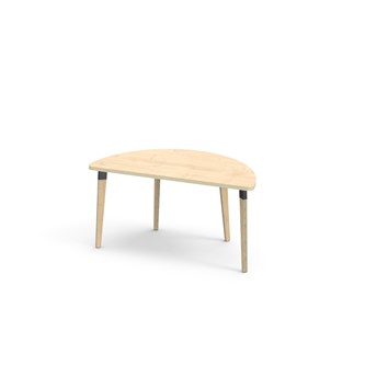 Bord Grow FSC akustiklaminat halvrunt 120-60 cm svart hylsa