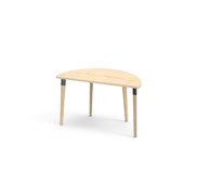 Bord Grow FSC laminat halvrunt 120-60 cm svart hylsa