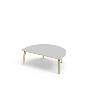 Bord Grow FSC laminat halvrunt 120-80 cm svart hylsa