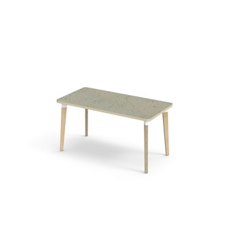 Bord Grow akustik linoleum 120x60 cm vit hylsa