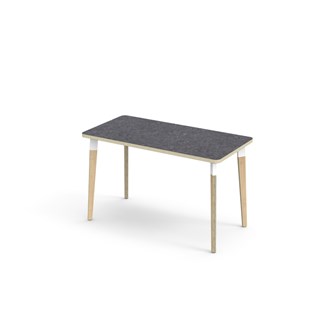 Bord Grow akustik linoleum 120x60 cm vit hylsa