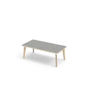 Bord Grow akustik linoleum 120x60 cm vit hylsa