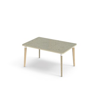 Bord Grow akustik linoleum 120x80 cm vit hylsa