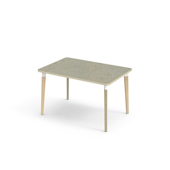 Bord Grow akustik linoleum 120x80 cm vit hylsa