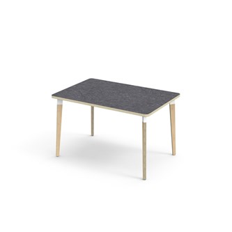 Bord Grow akustik linoleum 120x80 cm vit hylsa