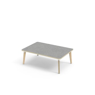 Bord Grow akustik linoleum 120x80 cm vit hylsa