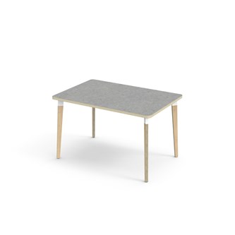 Bord Grow akustik linoleum 120x80 cm vit hylsa