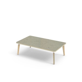 Bord Grow akustik linoleum 140x80 cm vit hylsa