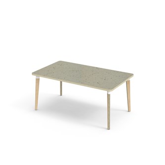 Bord Grow akustik linoleum 140x80 cm vit hylsa