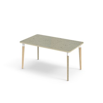 Bord Grow akustik linoleum 140x80 cm vit hylsa