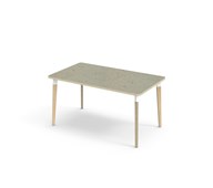 Bord Grow akustik linoleum 140x80 cm vit hylsa