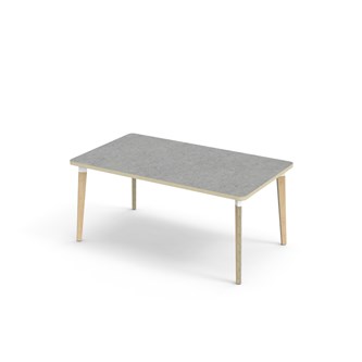 Bord Grow akustik linoleum 140x80 cm vit hylsa