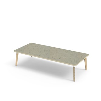 Bord Grow akustik linoleum 180x80 cm vit hylsa