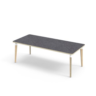 Bord Grow akustik linoleum 180x80 cm vit hylsa